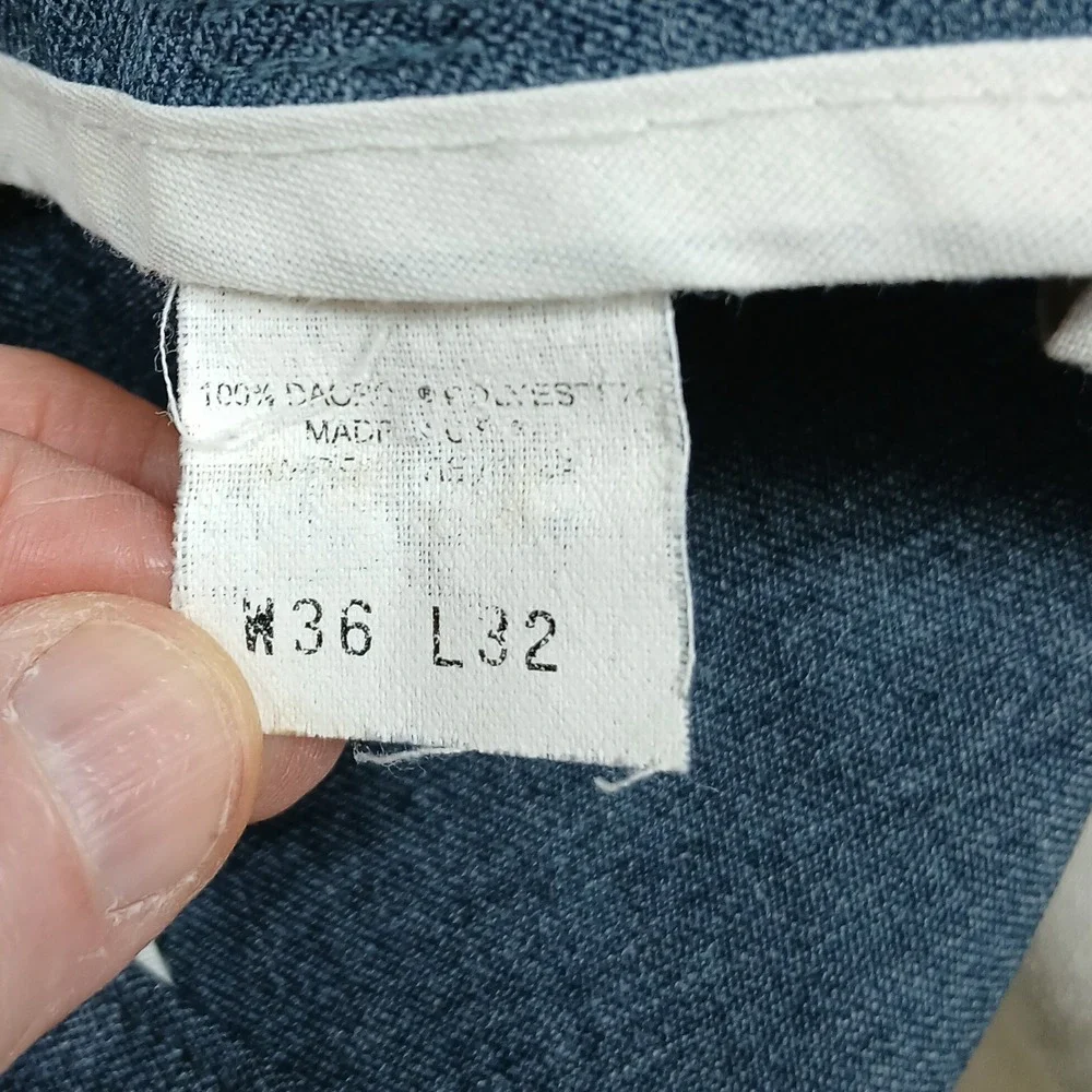 Levi's Action Slacks Men's 36x32 Gray Dress Pants‎ Polyester USA Made
